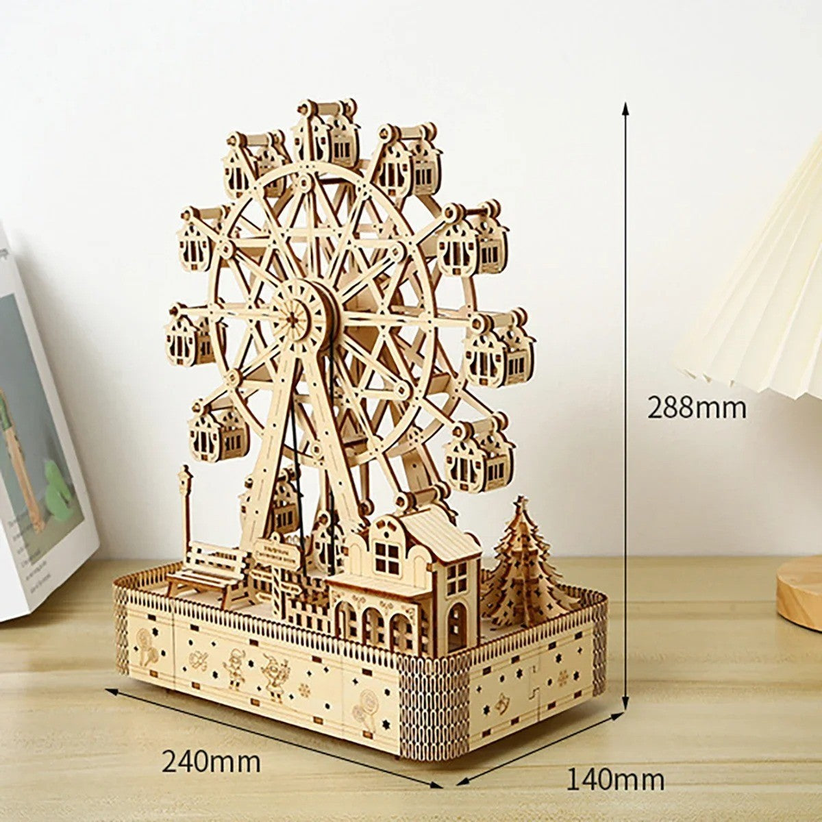 3D Wooden Ferris Wheel Puzzle Kit