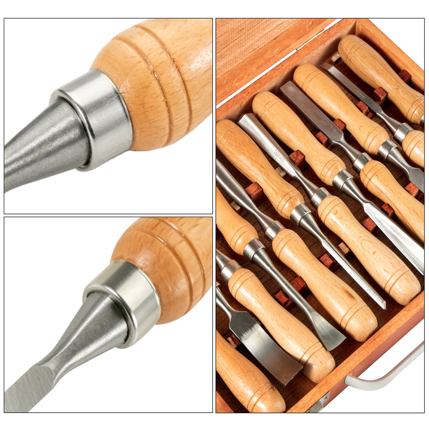 HSS Wood Turning Chisel Set - 12PCS for Expert Woodcraft