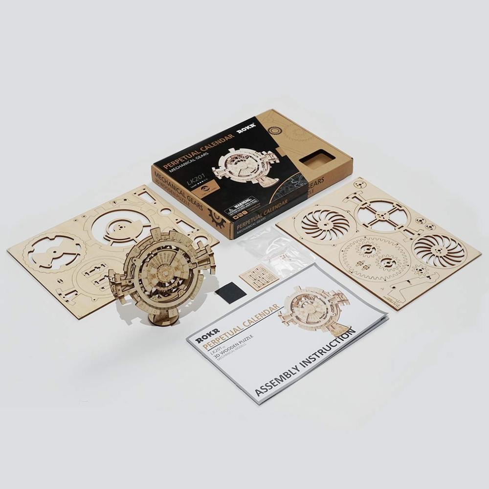 3D Wooden Calendar Model - Creative DIY Kit for Kids & Adults