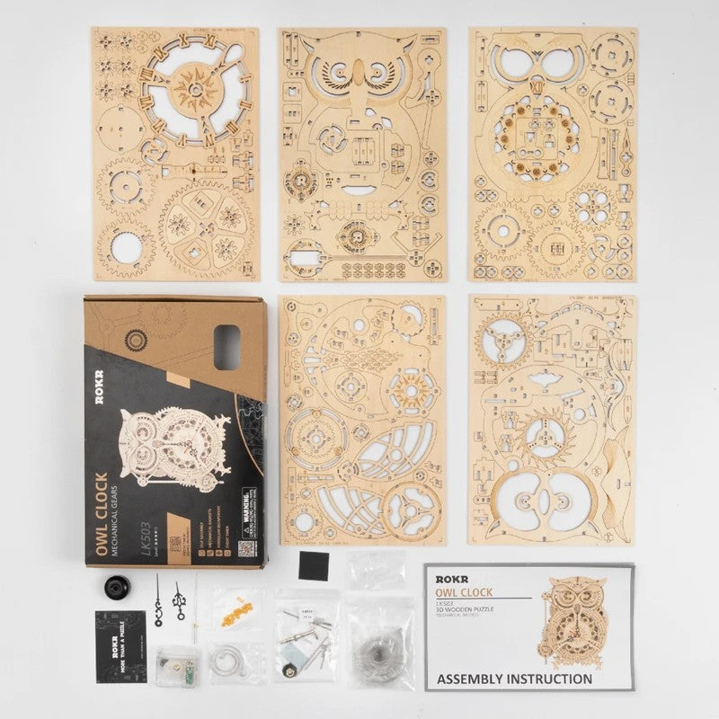 3D Puzzle Owl Clock DIY Kit