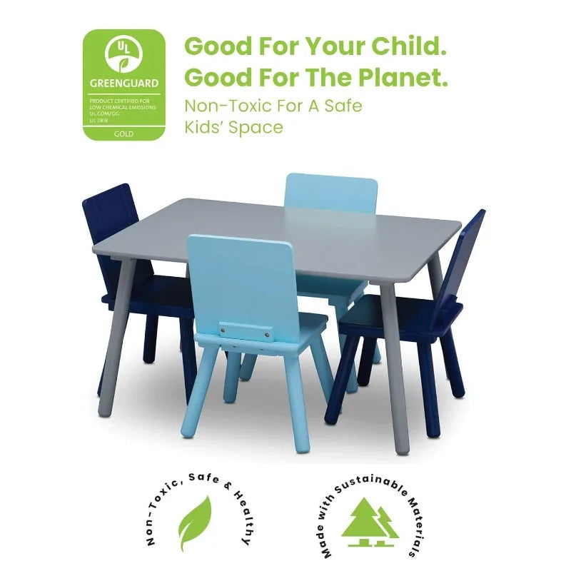 Delta Kids Table Set: Includes 4 Chairs, Safe & Sturdy