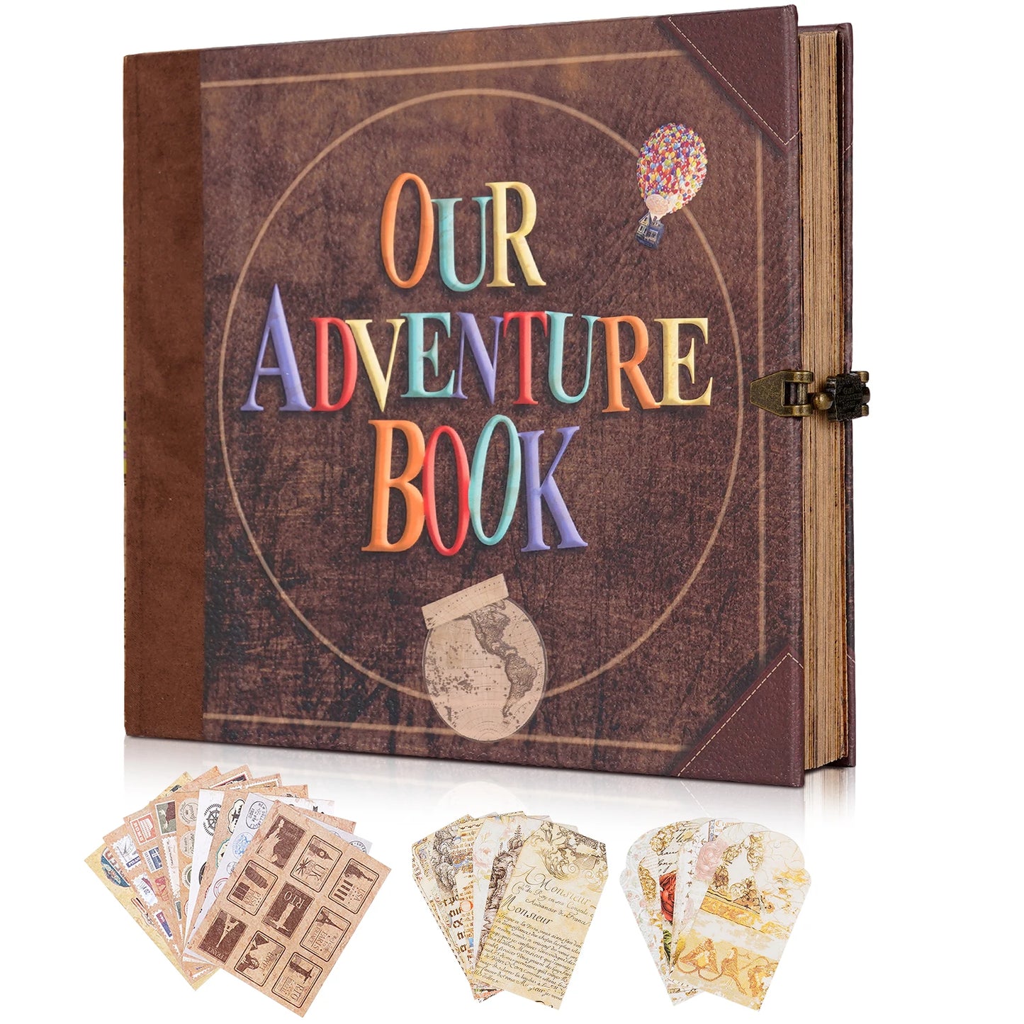 Our Adventure Book: Retro DIY Scrapbook for Memories & Travel