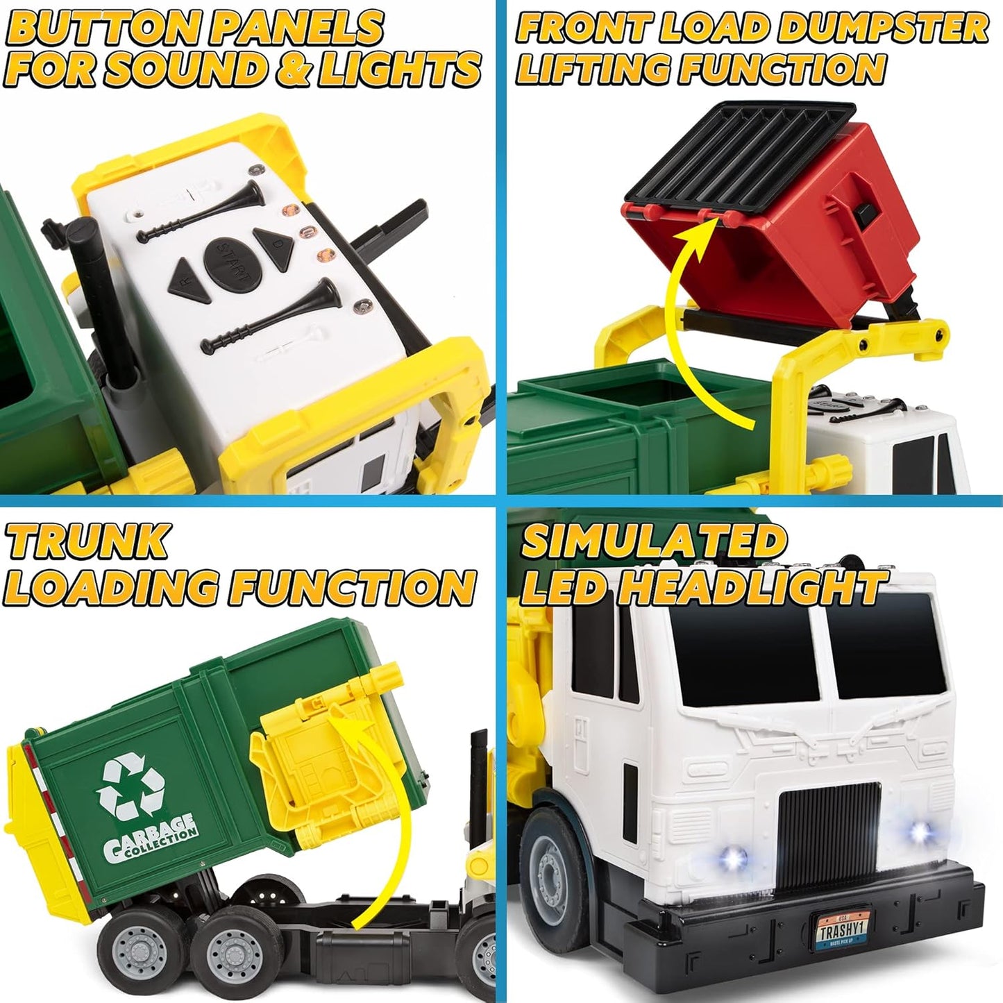 Garbage Truck Toy Set