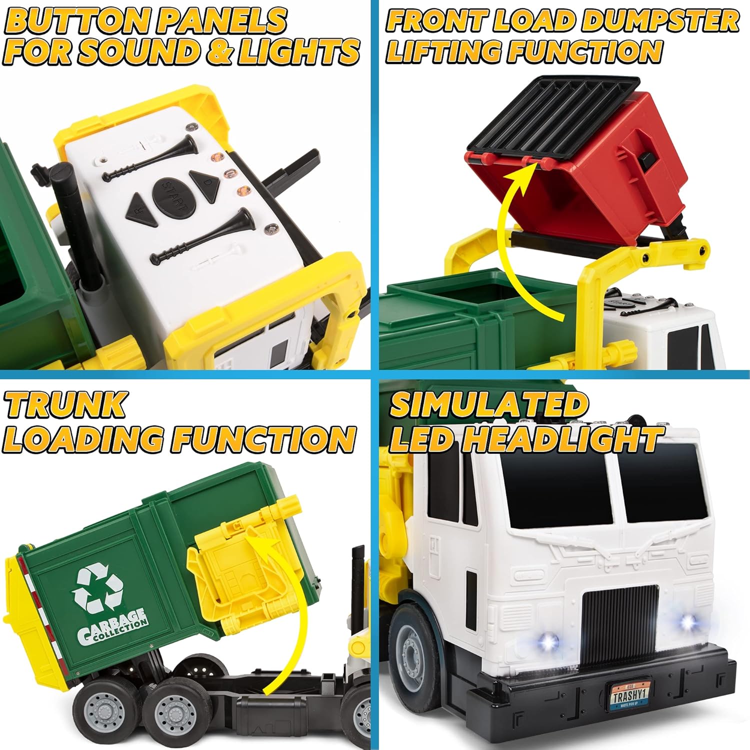 Garbage Truck Toy Set