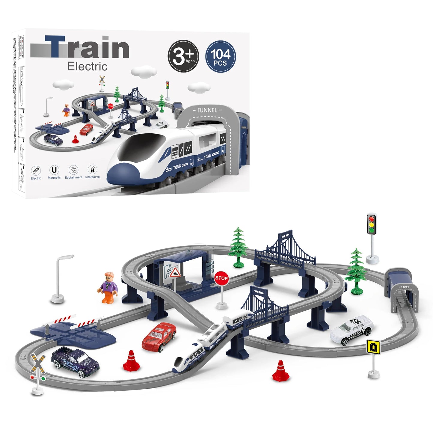 Kids Electric Train Set - Imaginative Play for Ages 3-6