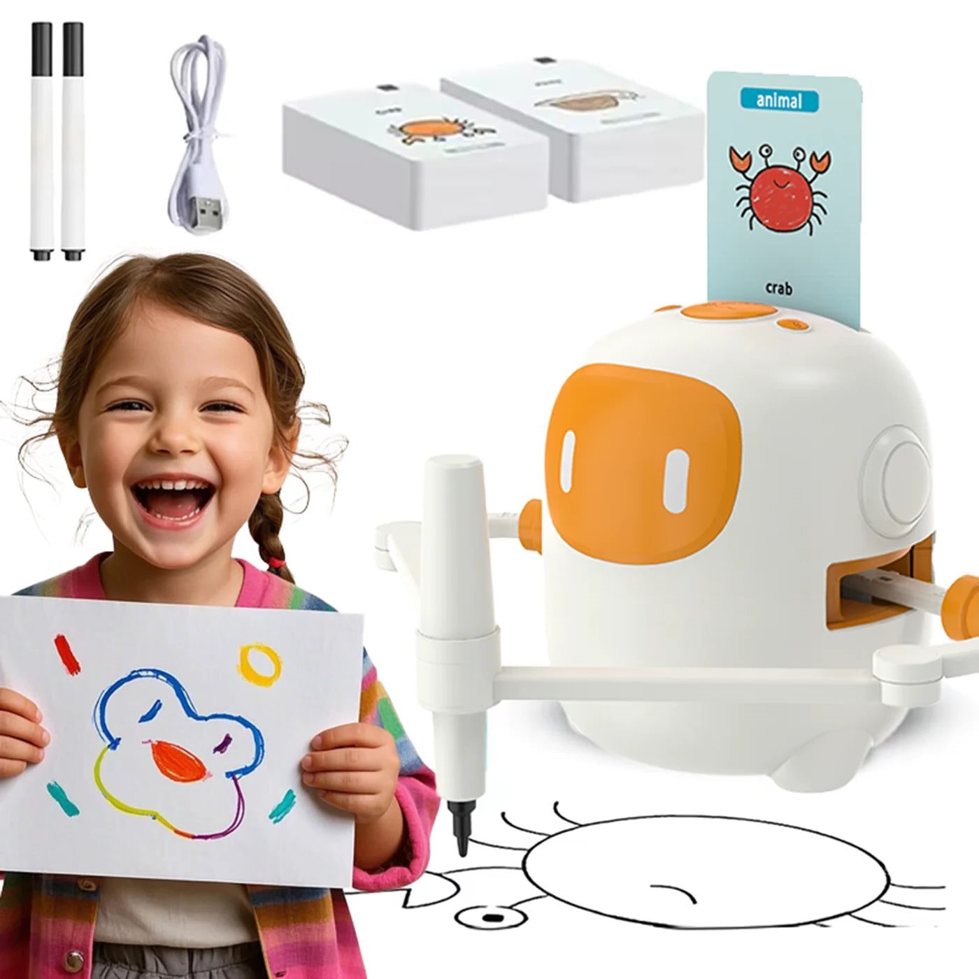 Interactive Drawing Robot - Creative Learning Toy for Kids