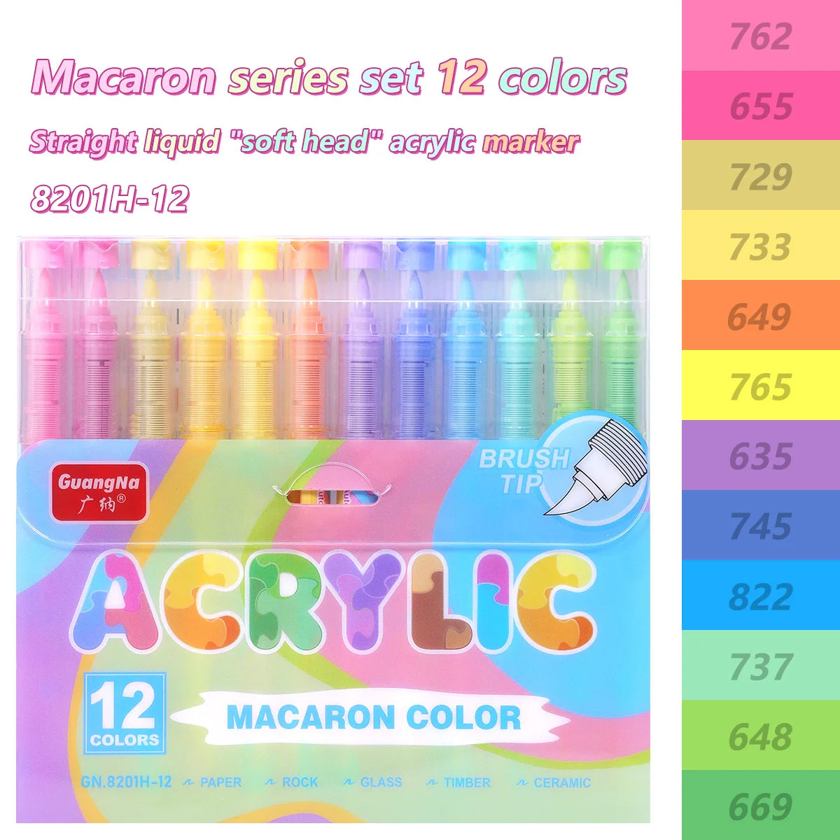 Waterproof Acrylic Paint Markers - Flexible Brush Tip Pens