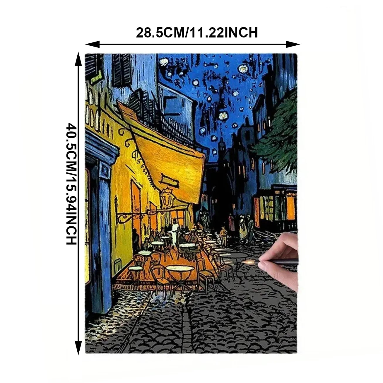Van Gogh Scratch Art Set - 4Pcs DIY Sketch Cards for All Ages