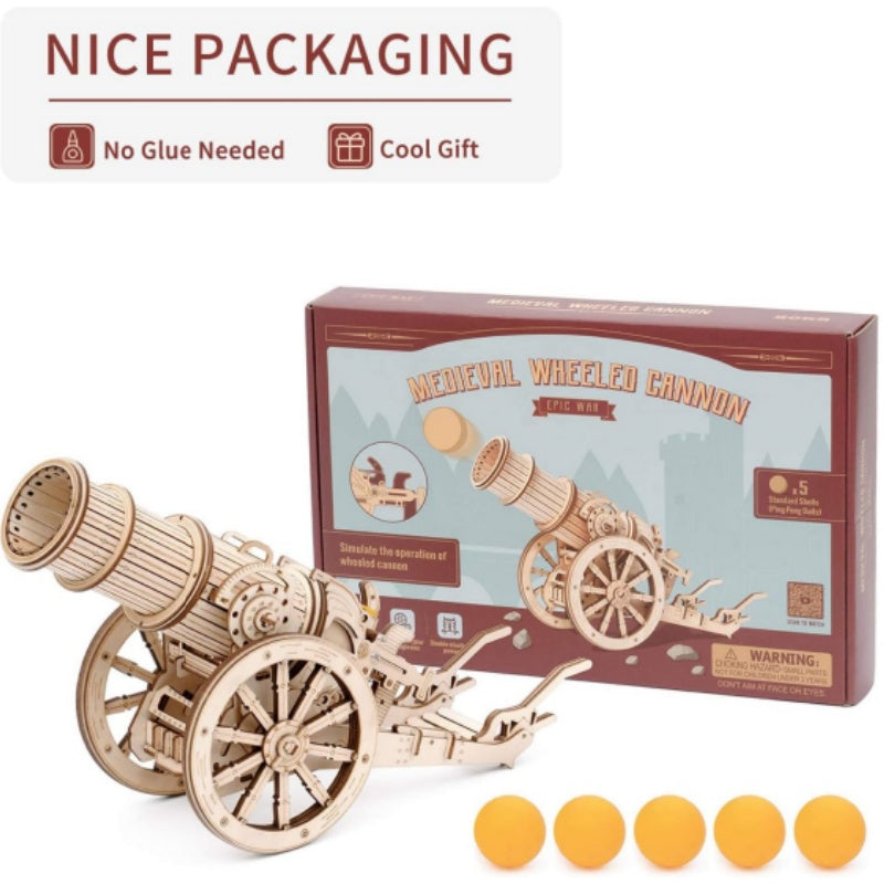 3D Wooden Catapult Puzzle - DIY STEM Toy for All Ages