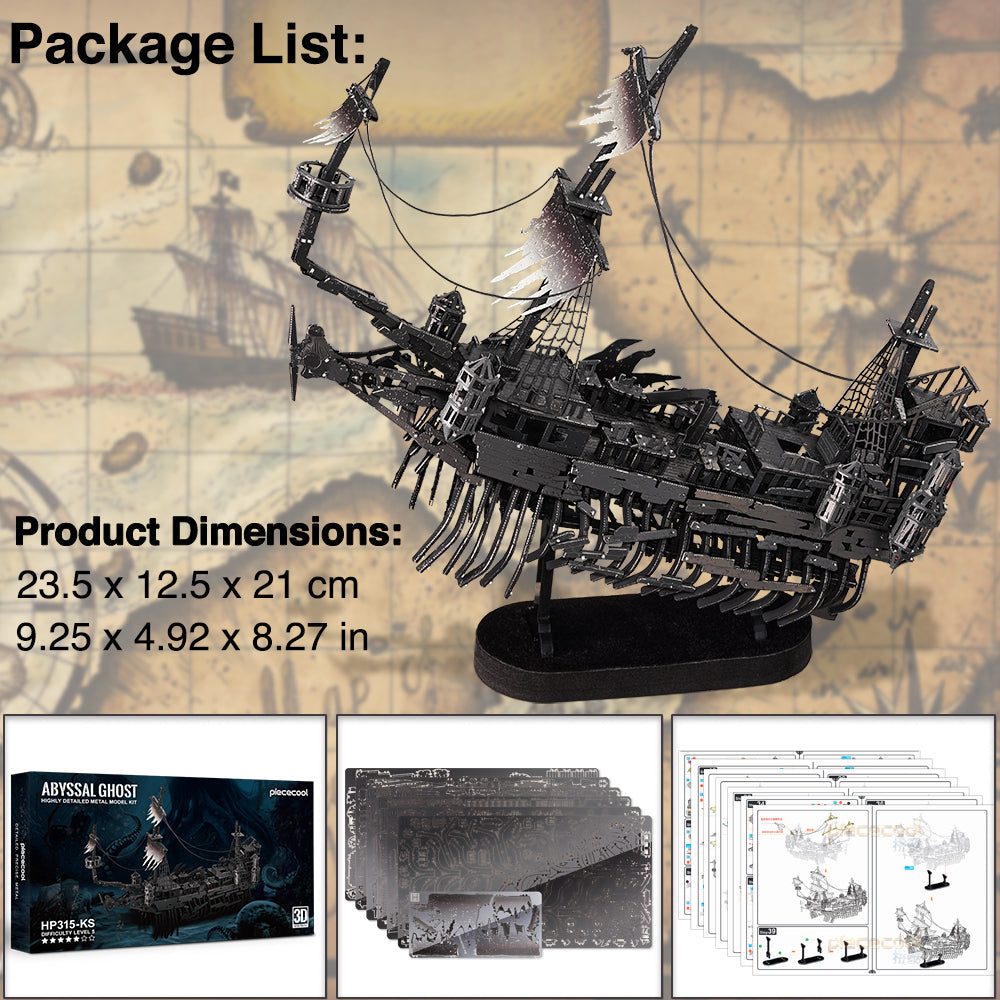 3D Metal Puzzle Ghost Pirate Ship - Perfect Gift for Adults
