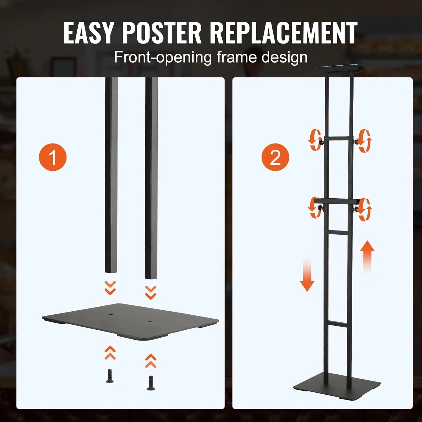 Adjustable Poster Stand 75" Dual-Sided Heavy Duty Sign Holder