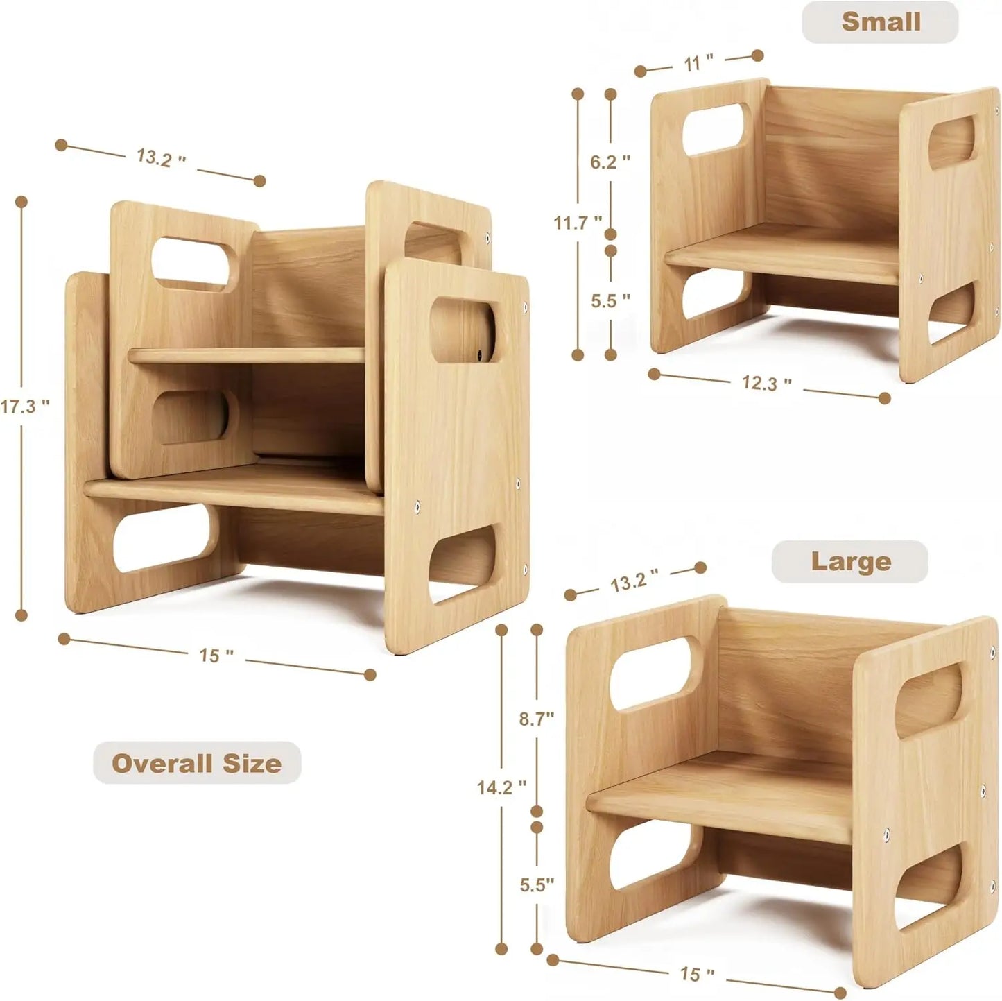 Montessori Weaning Table & Chair Set - Real Hardwood, Safe Design