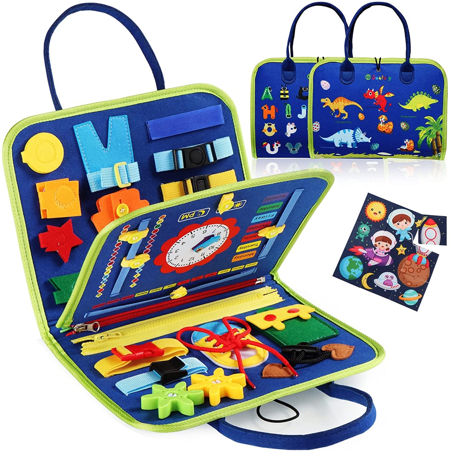 Sensory Busy Board for Toddlers - Montessori Learning Toy