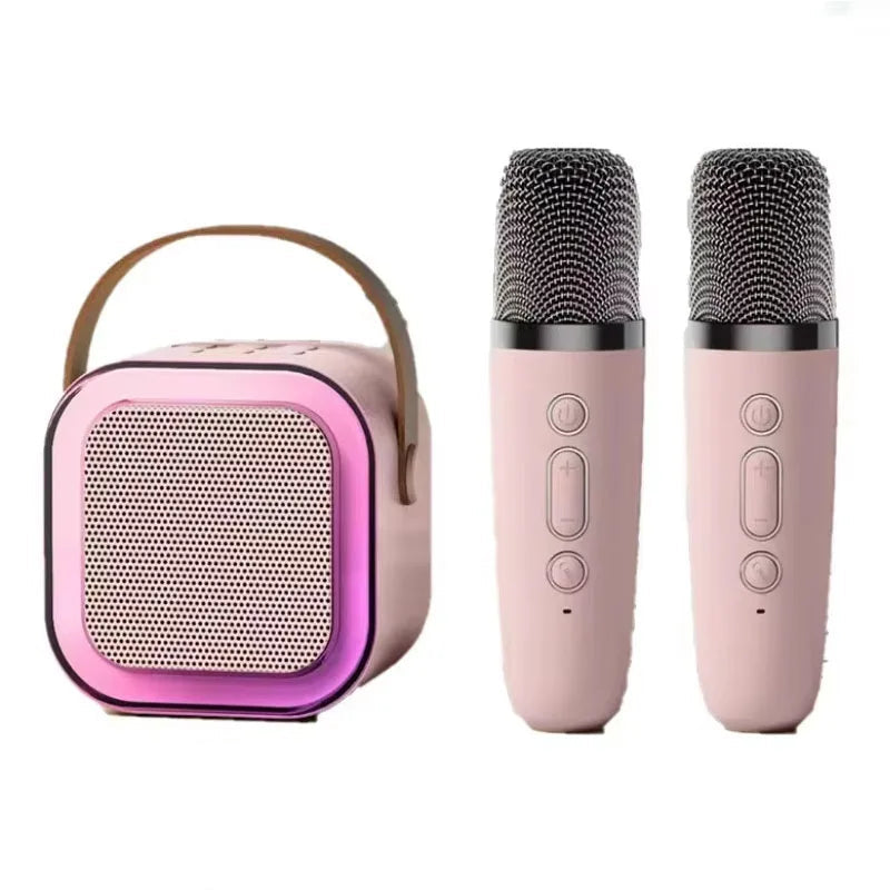 Wireless Karaoke Speaker Dual Mic RGB Lights Family Fun