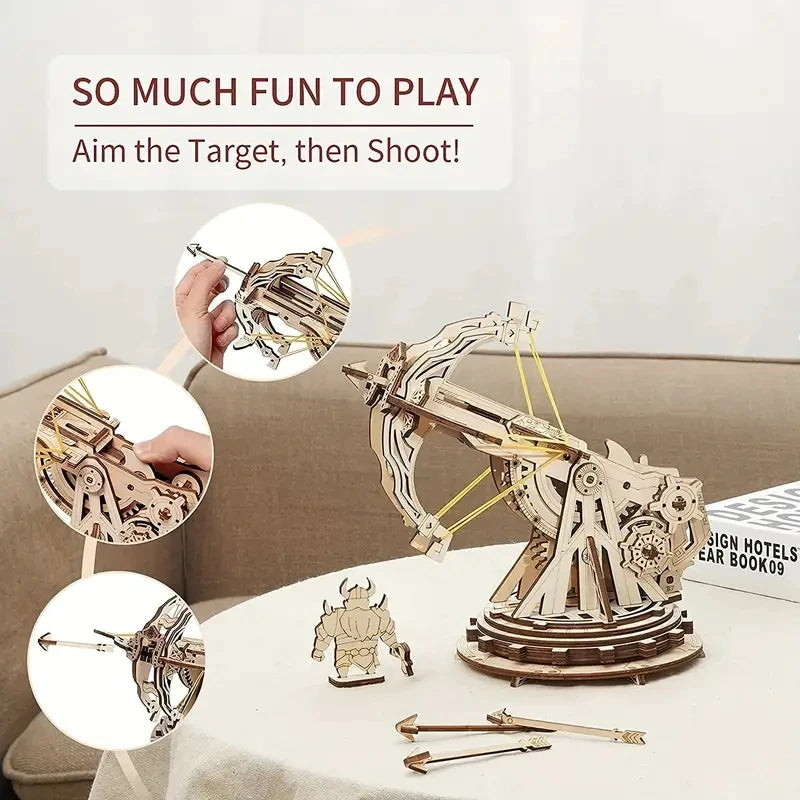 3D Wooden Bow & Crossbow Puzzle Kit - DIY Model for Kids & Adults