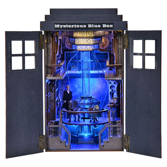 DIY Book Nook Kit: Mysterious Telephone Booth Bookshelf Model