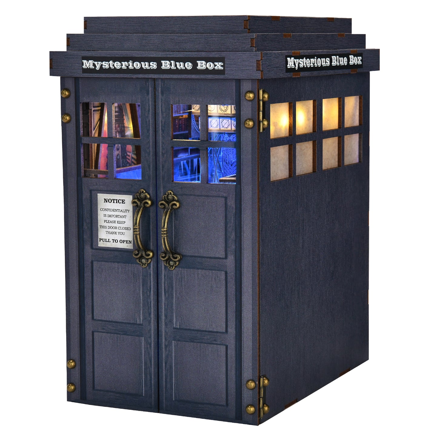 DIY Book Nook Kit: Mysterious Telephone Booth Bookshelf Model
