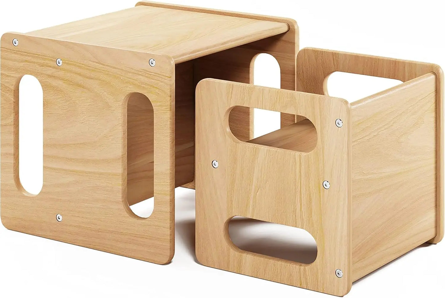 Montessori Weaning Table & Chair Set - Real Hardwood, Safe Design