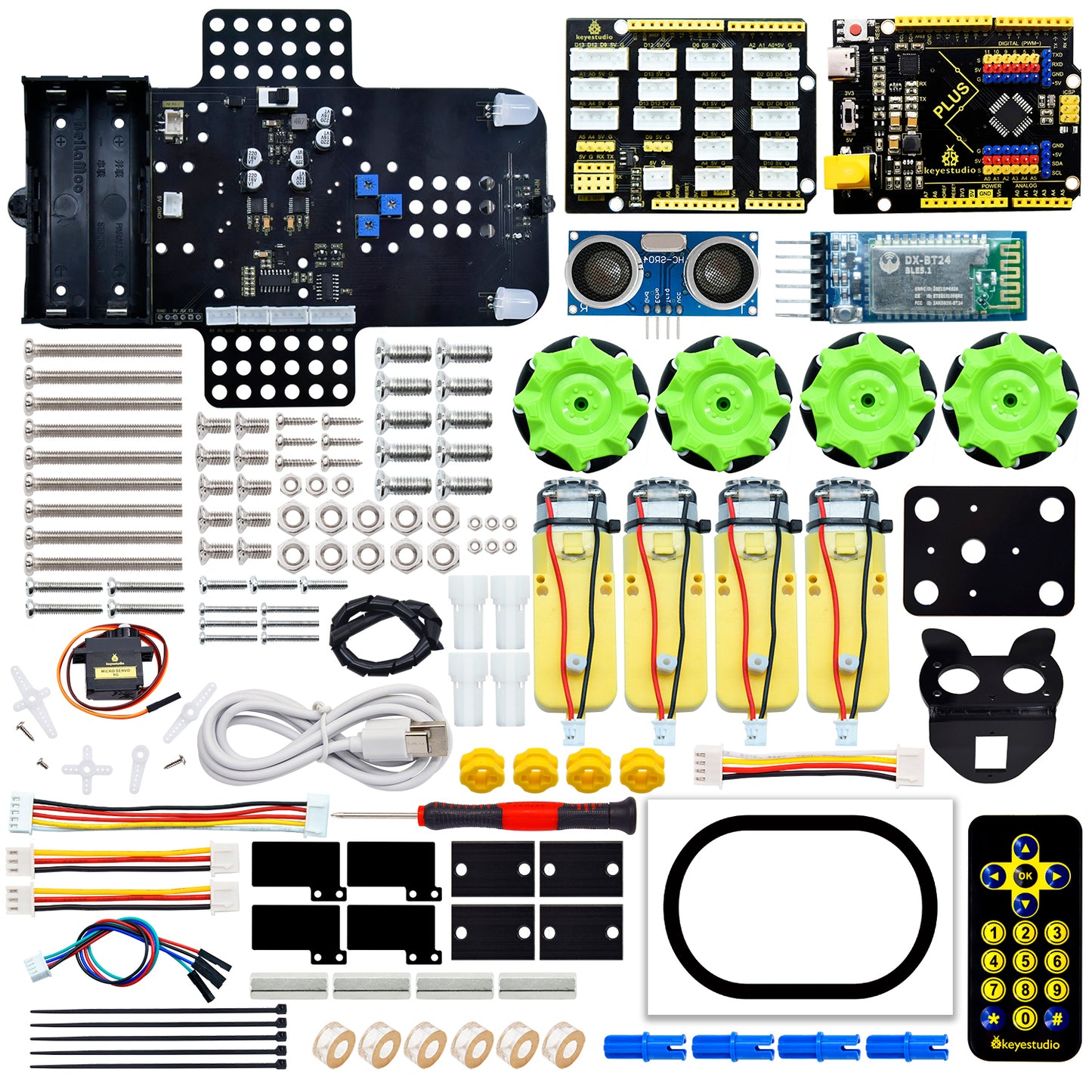 DIY Robot Car Kit: Arduino-Compatible Keyestudio Mecanum STEM Smart 4WD Robot Kit