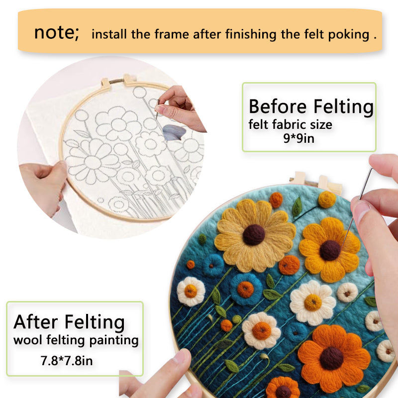 Wool Felting Kit with Frame: Craft Your Own Art