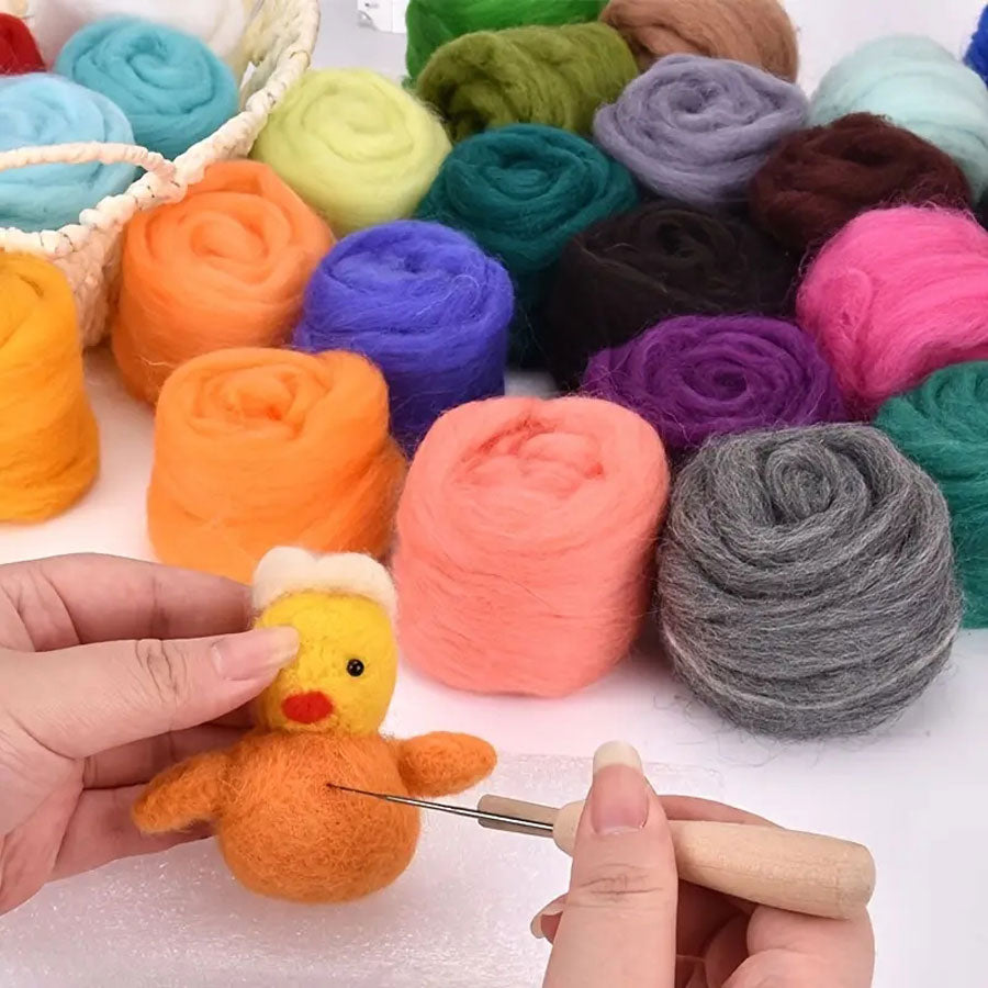 Wool Felt Pack: 36 Colors Wool Yarn for Needlework & DIY Crafts