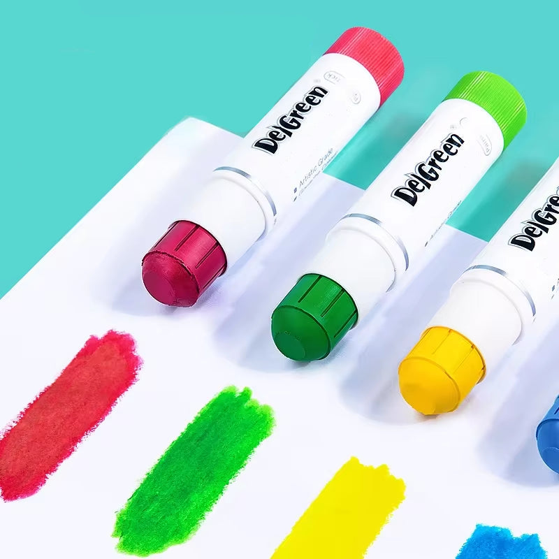 Gouache Paint Sticks 12/18/24 Colors - Washable & Non-Toxic