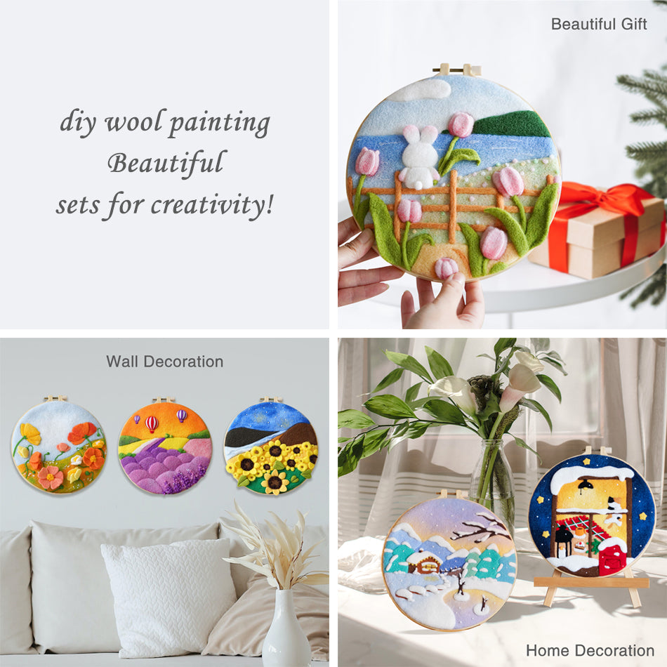 Wool Felting Kit with Frame: Craft Your Own Art