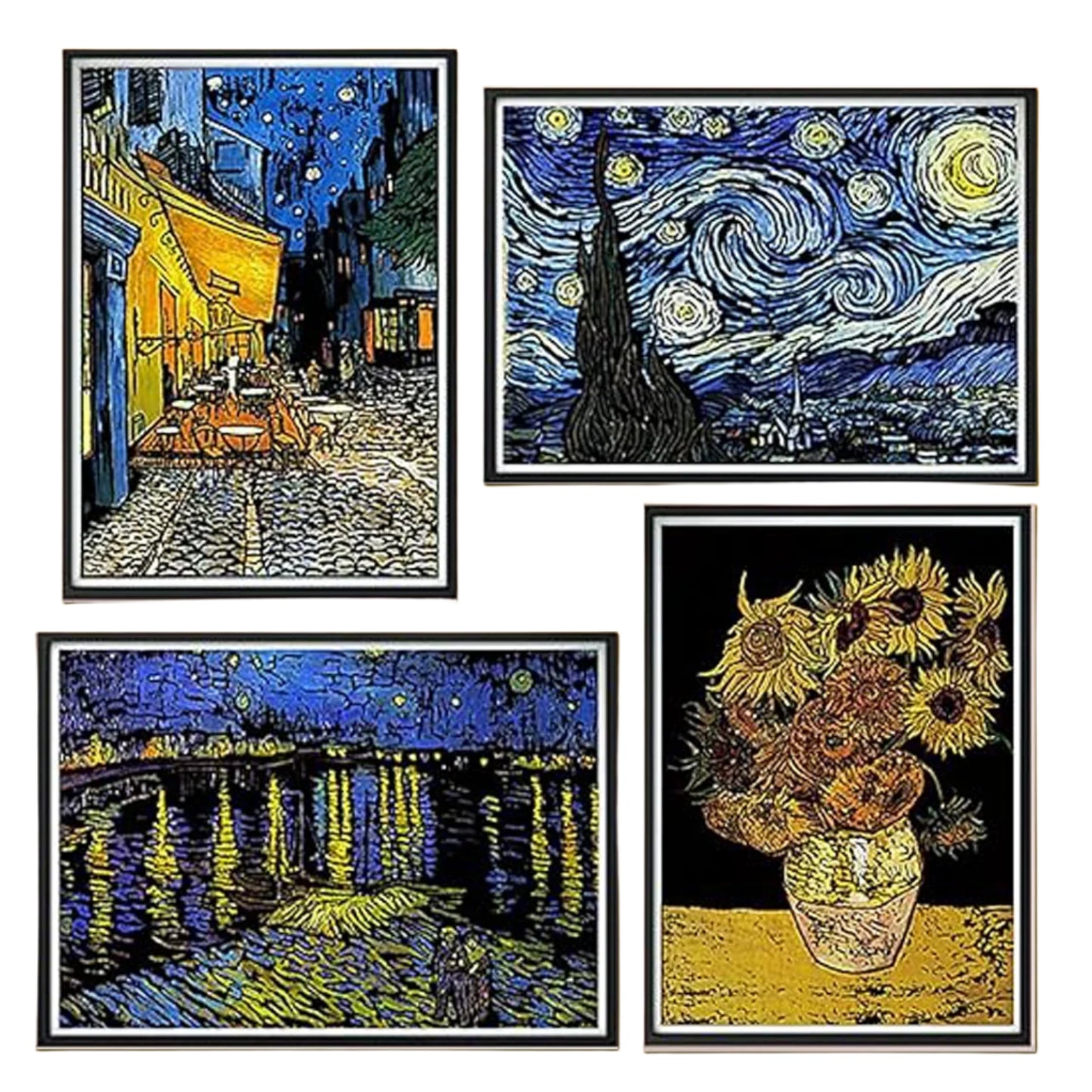 Van Gogh Scratch Art Set - 4Pcs DIY Sketch Cards for All Ages