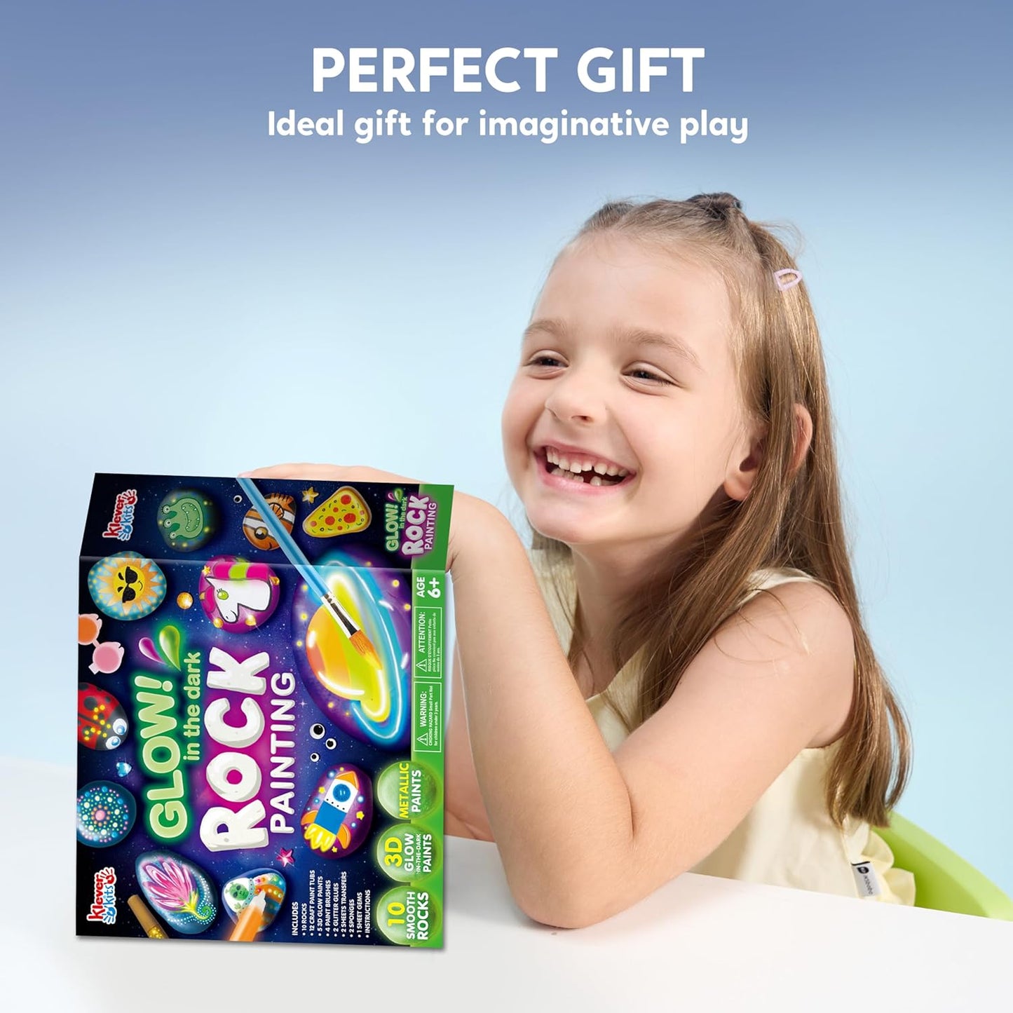 Glow-in-the-Dark Rock Painting Kit for Kids