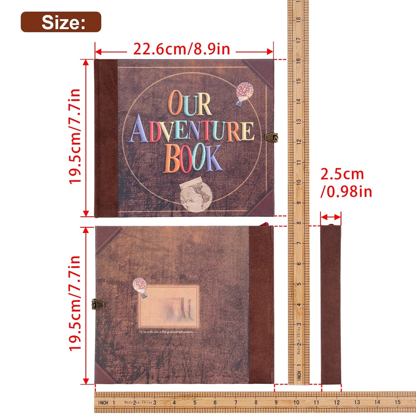 Our Adventure Book: Retro DIY Scrapbook for Memories & Travel