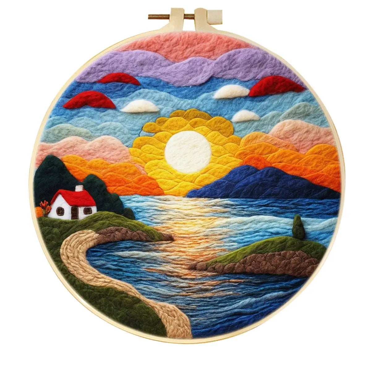Sun Sky Lake Scene