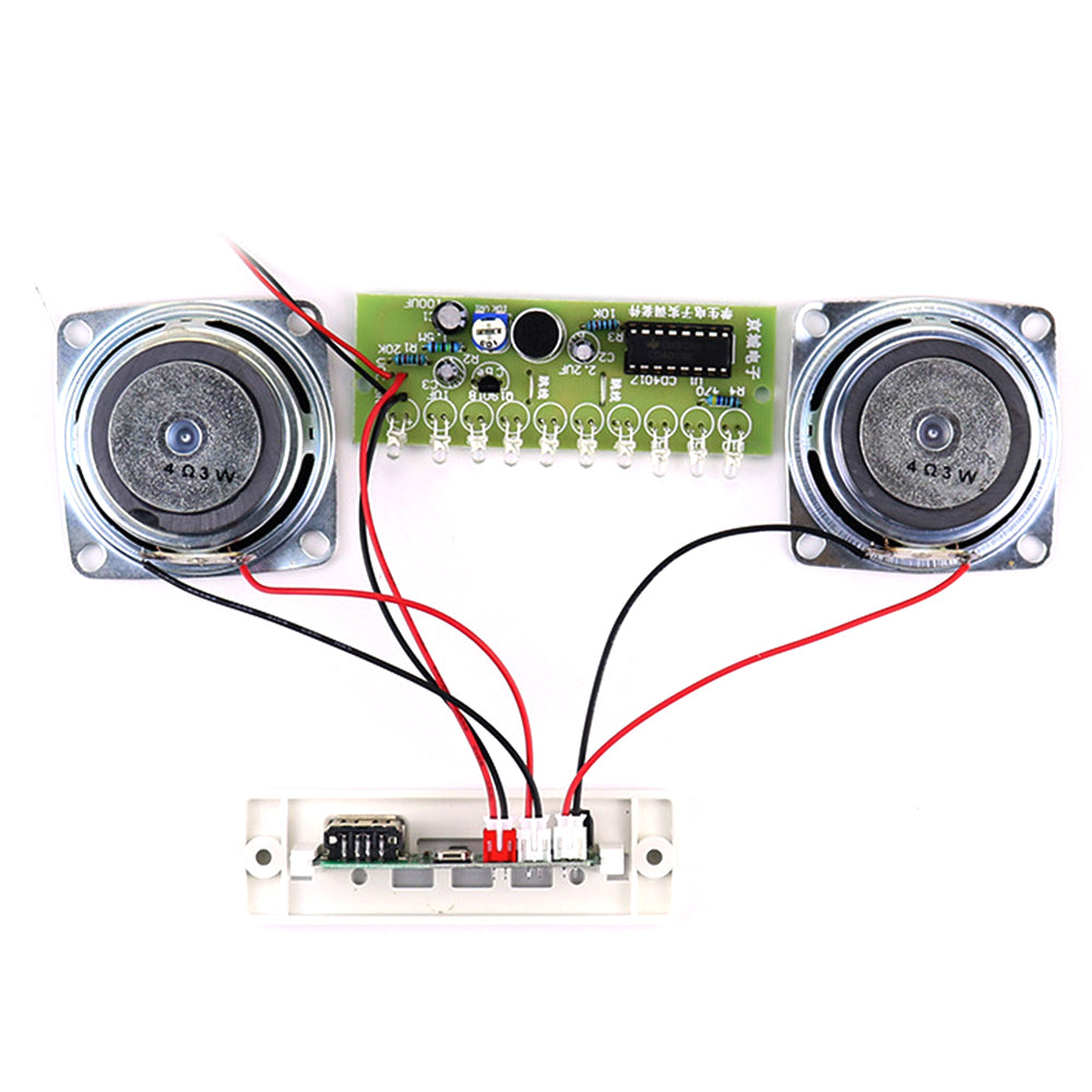 Bluetooth Speaker DIY Kit: 3W Stereo, Remote Control, USB Play