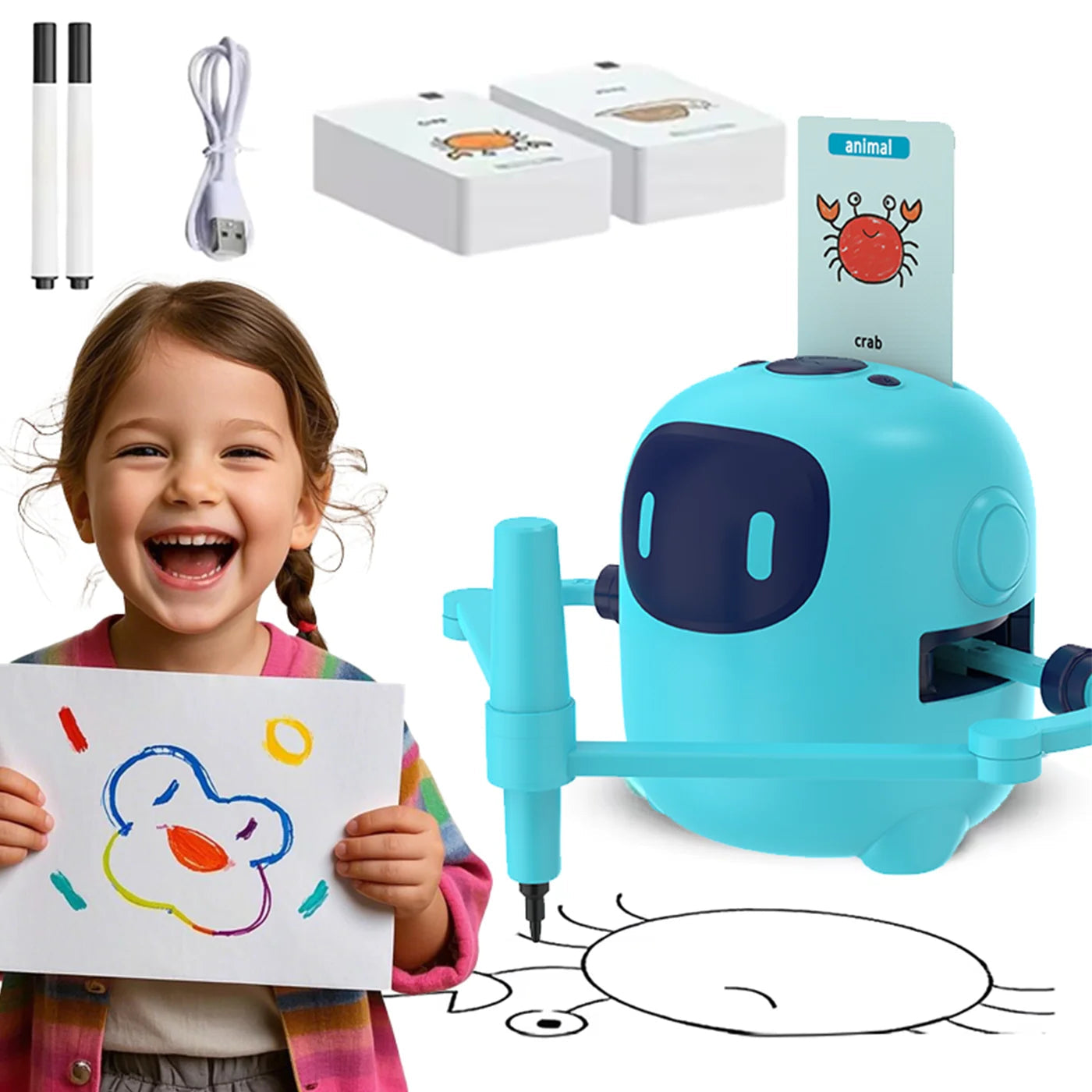 Interactive Drawing Robot - Creative Learning Toy for Kids