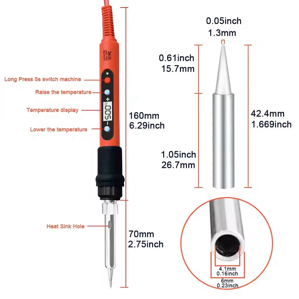 Soldering Iron 80W Tool with LCD Display