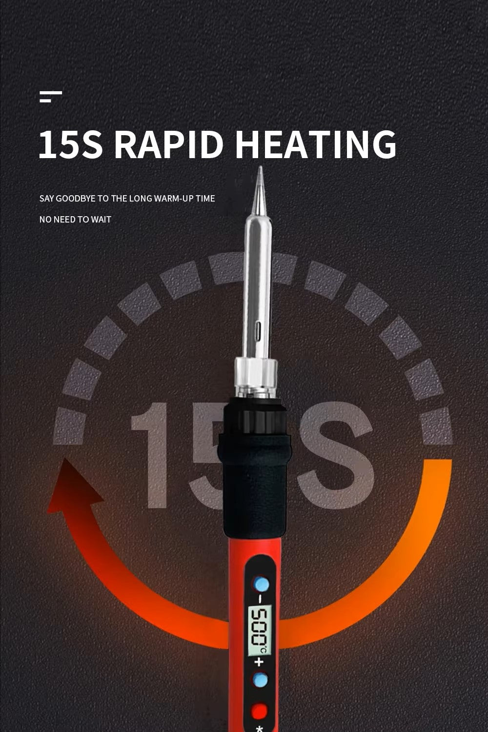 80W Electric Soldering Tool with LCD Display