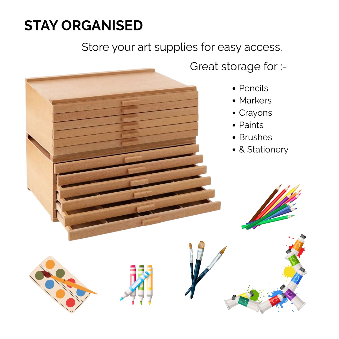 Art Supplies Storage Box