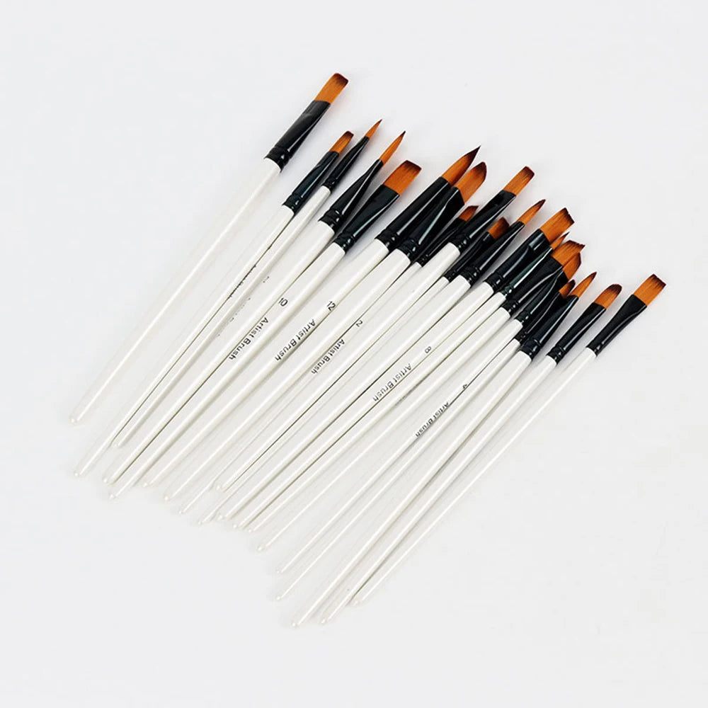 Artist Paint Brushes Set - 6pcs for Acrylic, Oil, Watercolor