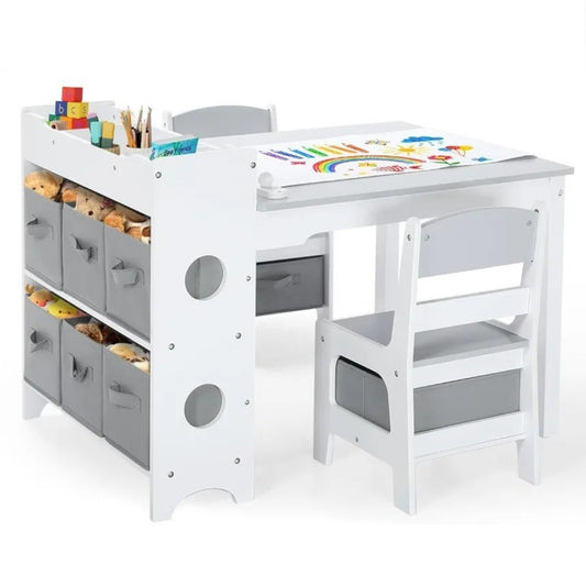 Children's Wooden Art Table Set