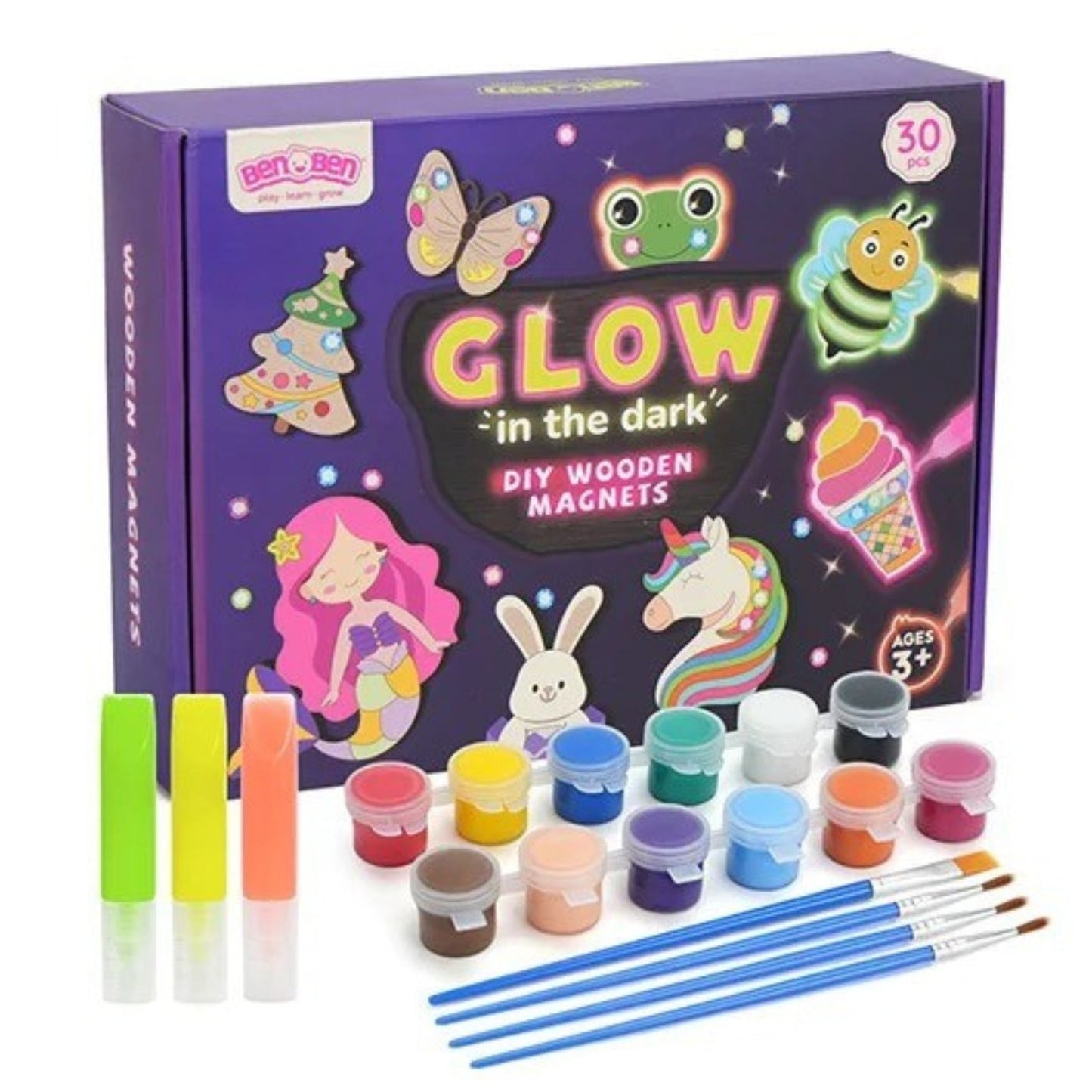 Kids DIY Wooden Magnets Kit