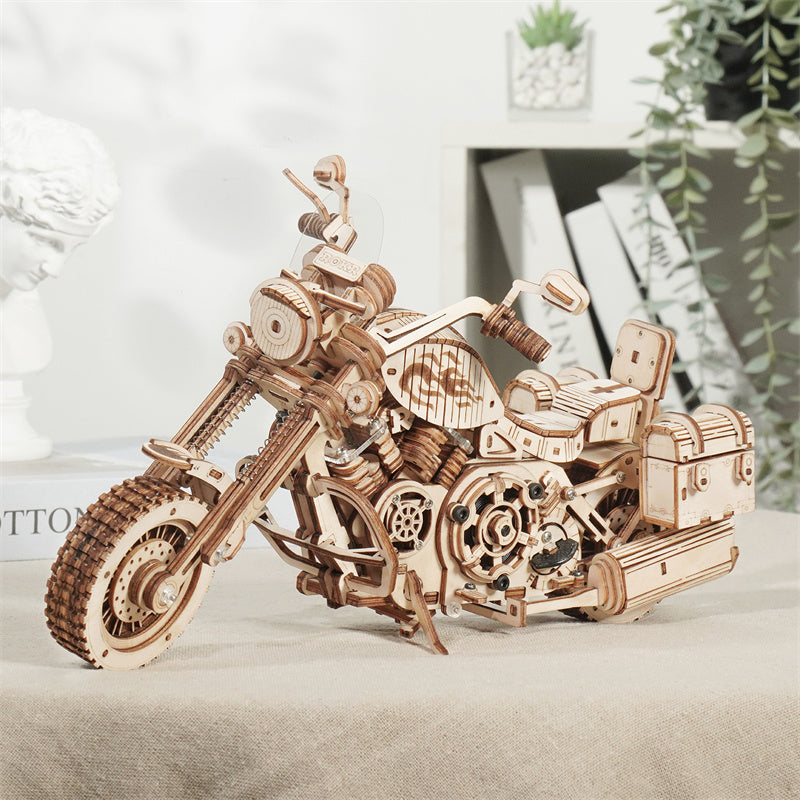 Wooden Motorcycle Model Kit