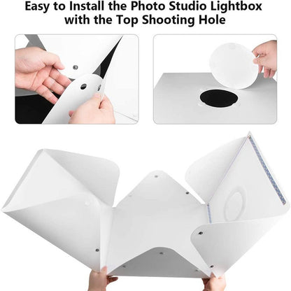 Folding Lightbox Studio: Portable LED Photo Tent Kit