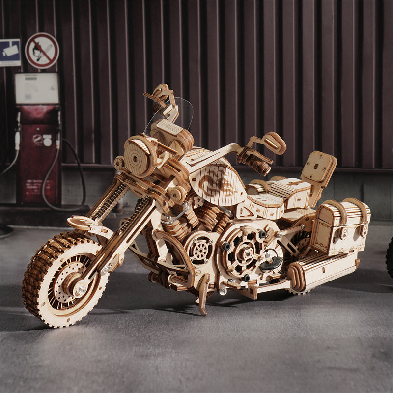 Wooden Motorcycle Model Kit