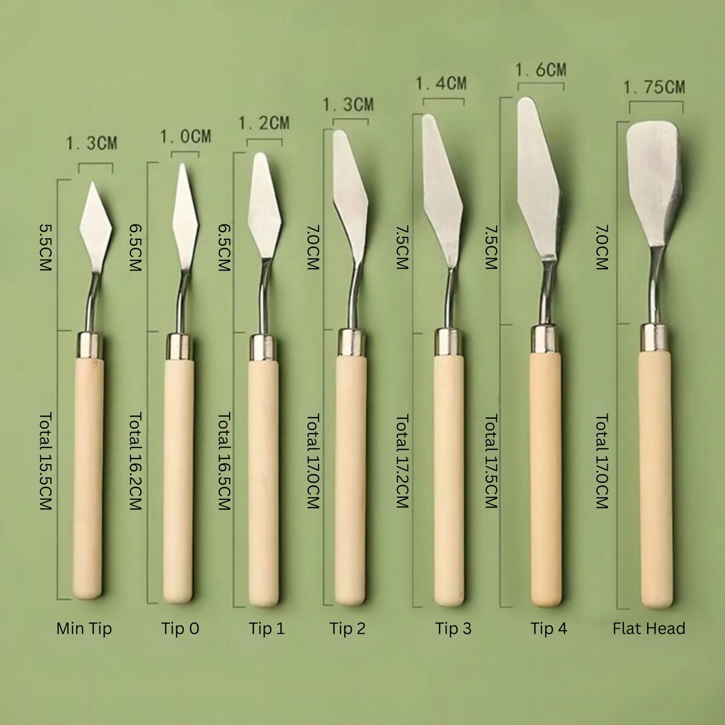 Stainless Steel Oil Painting Palette Knife Set