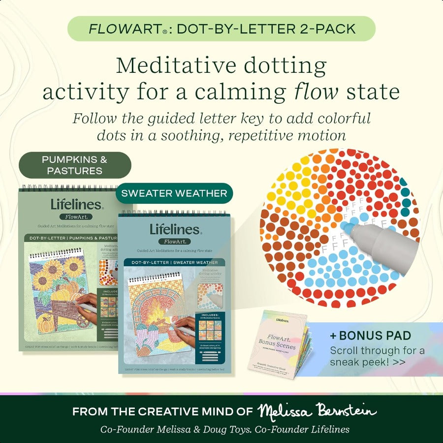 FlowArt Activity Pad Set: Fall Dot-by-Letter Art & Markers