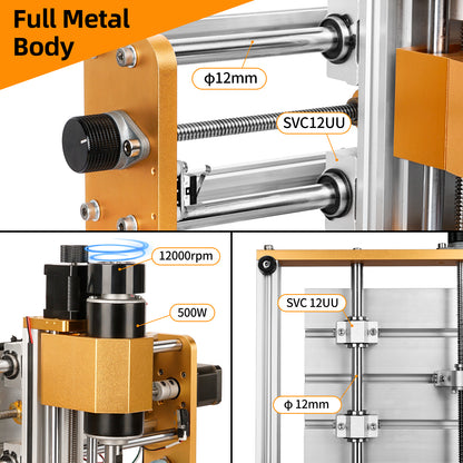 CNC3018pro 500W All-Metal Router: Precision & Power Combined