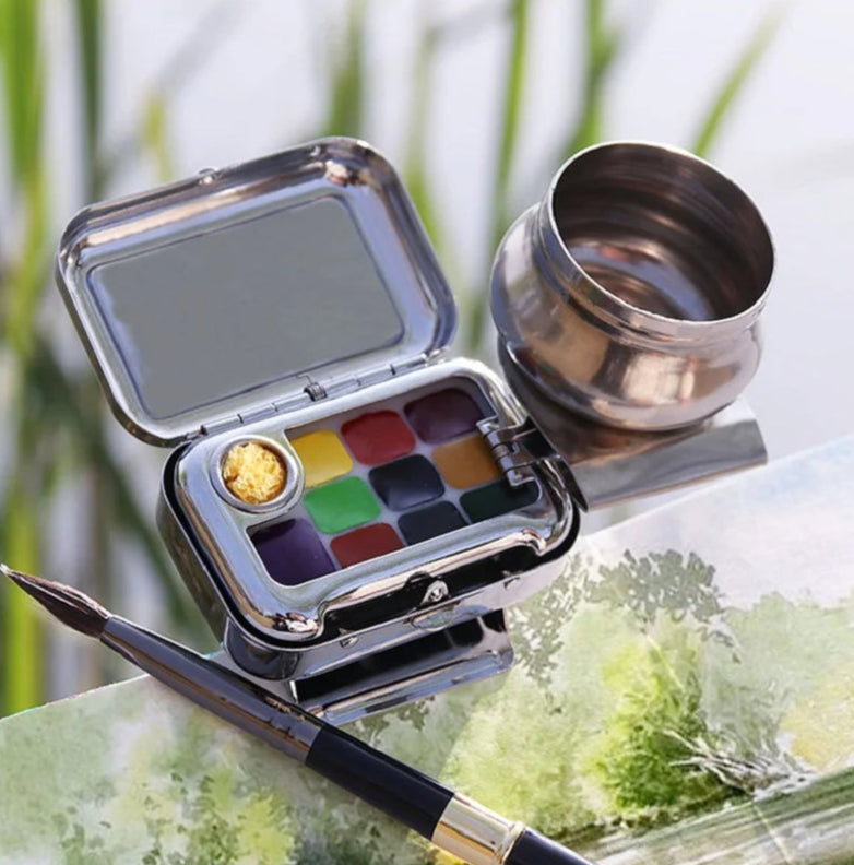 Mini Portable Watercolor Paint Box 