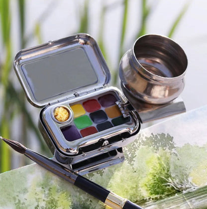 Mini Portable Watercolor Paint Box 
