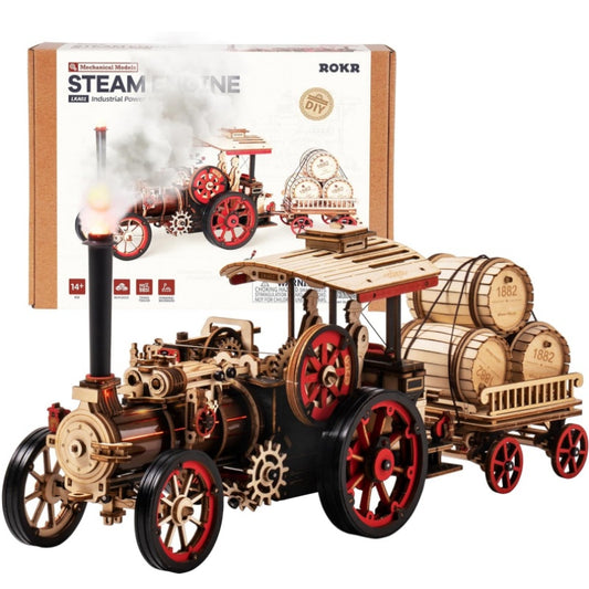 3D Wooden Puzzle Steam Locomotive Kit