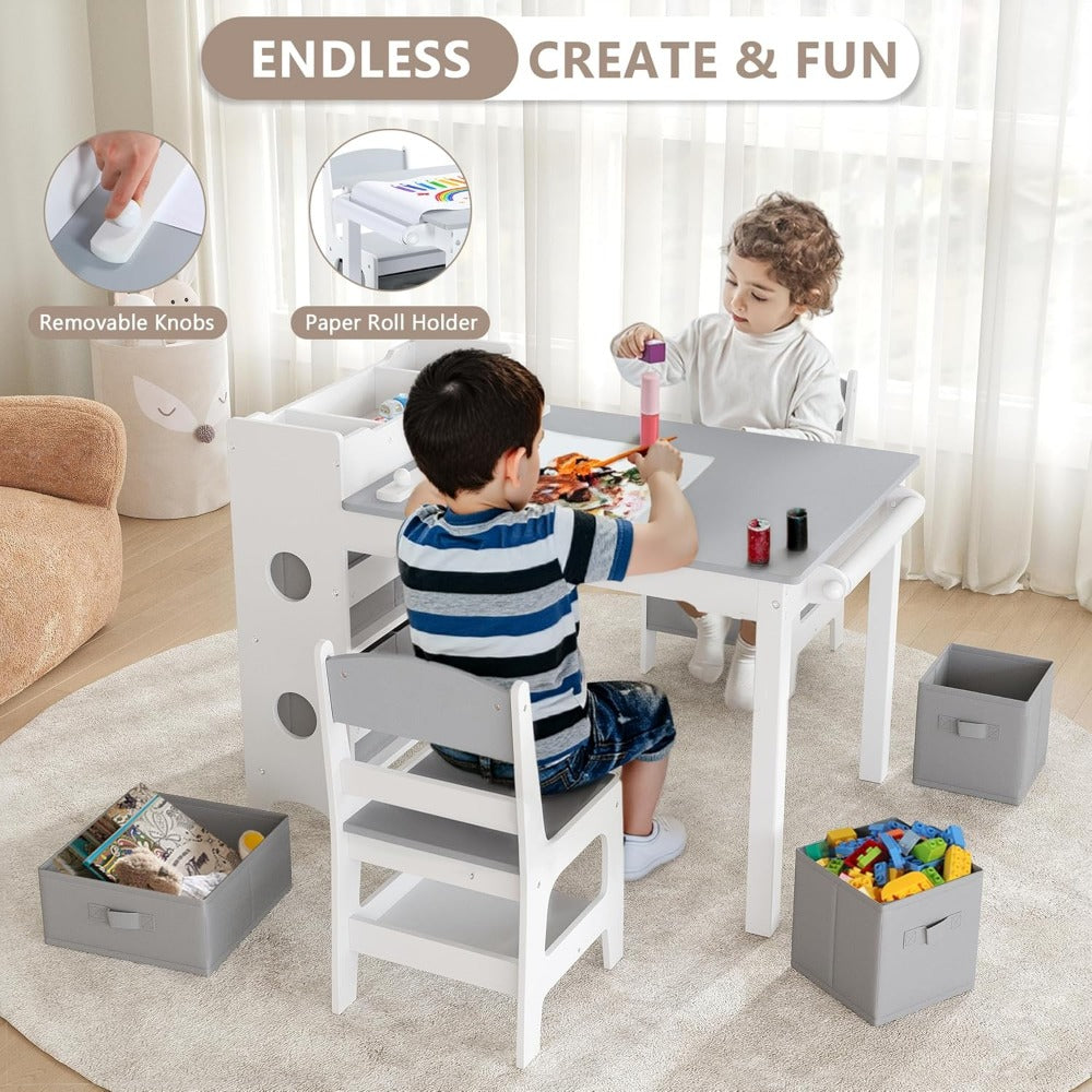 Children's Wooden Art Table Set