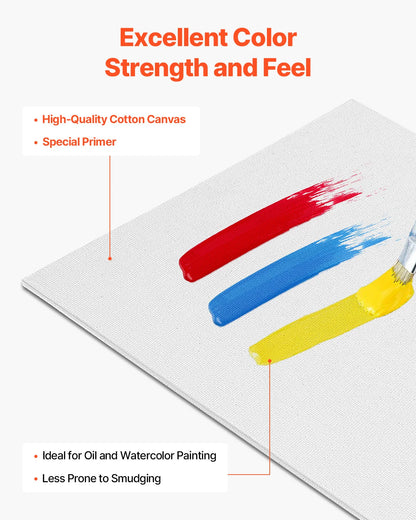Painting Canvases - Ideal for Acrylic, Oil & Watercolor